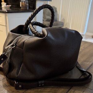 Elegant Brown Leather Handbag